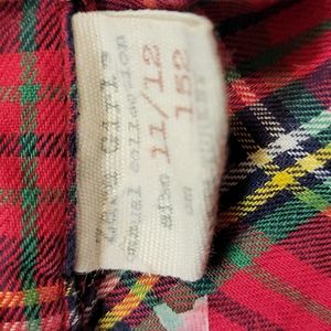 Zara girls red plaid shirt